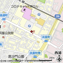 愛知県安城市浜富町周辺の地図
