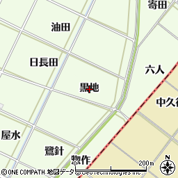 愛知県安城市山崎町黒地周辺の地図