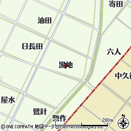 愛知県安城市山崎町（黒地）周辺の地図