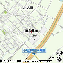 愛知県刈谷市小垣江町西永井田周辺の地図