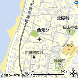 愛知県知多市新舞子西畑ケ28周辺の地図