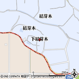 愛知県知多市佐布里下結芽木周辺の地図