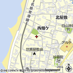 愛知県知多市新舞子西畑ケ28-5周辺の地図