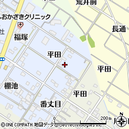 愛知県岡崎市富永町平田32周辺の地図