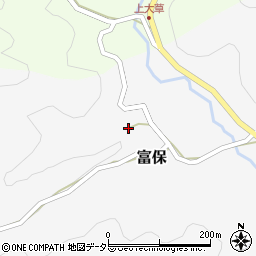 愛知県新城市富保小谷下周辺の地図