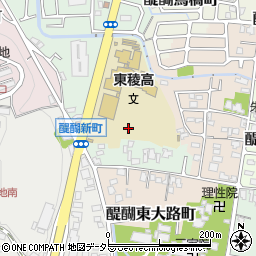 京都府京都市伏見区醍醐新町裏町周辺の地図