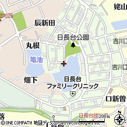 愛知県知多市日長台周辺の地図