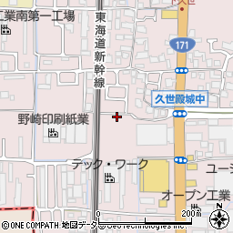 京都府京都市南区久世殿城町236周辺の地図