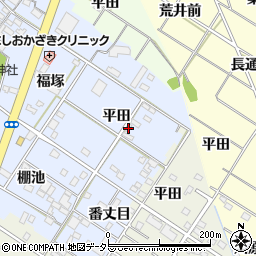 愛知県岡崎市富永町平田33周辺の地図
