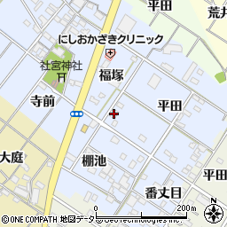 愛知県岡崎市富永町平田65周辺の地図