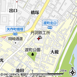 愛知県岡崎市渡町薬師畔周辺の地図