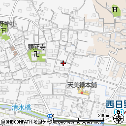 三重県四日市市西日野町周辺の地図