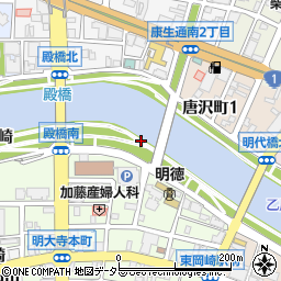 愛知県岡崎市明大寺町（下郷中）周辺の地図