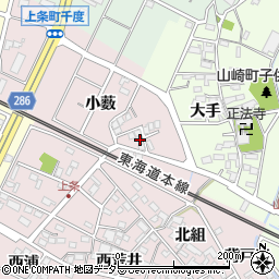 愛知県安城市上条町小薮の地図 住所一覧検索 地図マピオン