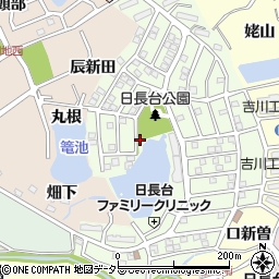 日長台公園トイレ周辺の地図