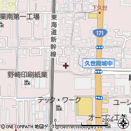 京都府京都市南区久世殿城町225周辺の地図