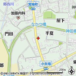 愛知県安城市箕輪町半夏25周辺の地図