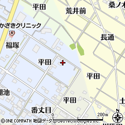 愛知県岡崎市富永町平田20周辺の地図