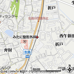 愛知県知多郡東浦町生路門田周辺の地図
