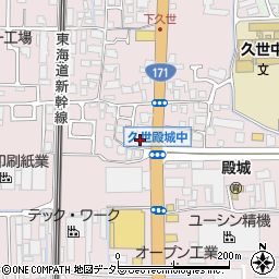 京都府京都市南区久世殿城町275周辺の地図