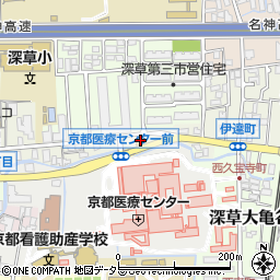 ローソン京都医療センター前店周辺の地図
