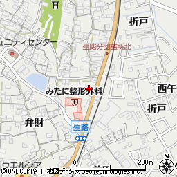 愛知県知多郡東浦町生路門田77周辺の地図