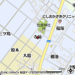 愛知県岡崎市富永町寺前周辺の地図