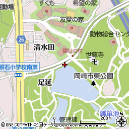 愛知県岡崎市欠町周辺の地図