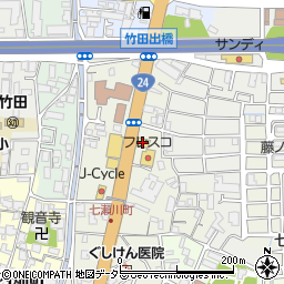 にぎり長次郎竹田店周辺の地図