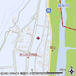 兵庫県たつの市新宮町香山周辺の地図