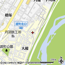 愛知県岡崎市渡町大榎周辺の地図