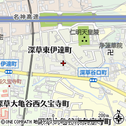 京都府京都市伏見区深草東伊達町36-2周辺の地図