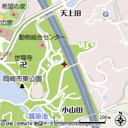 愛知県岡崎市欠町大山田周辺の地図