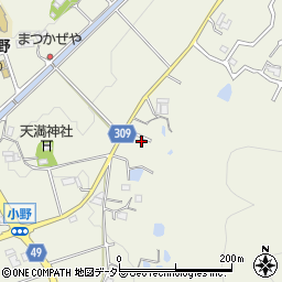 兵庫県三田市小野603周辺の地図