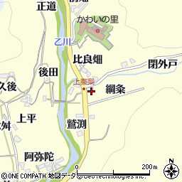 愛知県岡崎市秦梨町（綱粂）周辺の地図