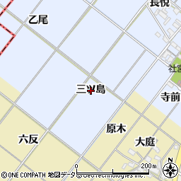 愛知県岡崎市富永町三ツ島周辺の地図