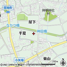 愛知県安城市箕輪町半夏周辺の地図