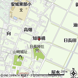 愛知県安城市高木町知事構周辺の地図
