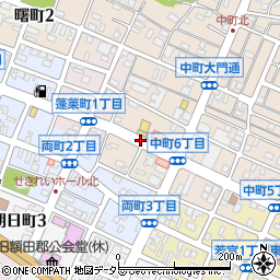 中本町周辺の地図