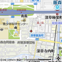 京都府京都市伏見区深草西飯食町周辺の地図