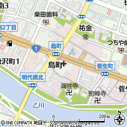 愛知県岡崎市島町4周辺の地図