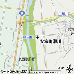 兵庫県姫路市安富町瀬川729周辺の地図