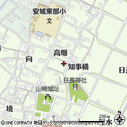 愛知県安城市高木町高畑37周辺の地図