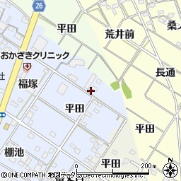愛知県岡崎市富永町平田6周辺の地図