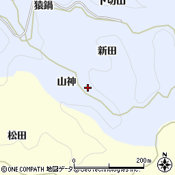 愛知県岡崎市才栗町山神周辺の地図