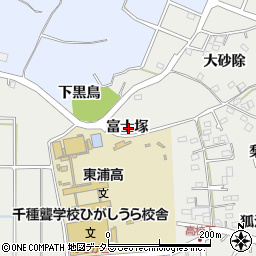 愛知県知多郡東浦町生路富士塚周辺の地図