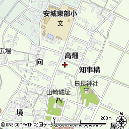 愛知県安城市高木町高畑16周辺の地図