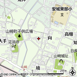 愛知県安城市山崎町向周辺の地図