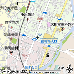 伊東鎌田郵便局周辺の地図
