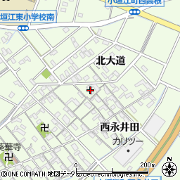 愛知県刈谷市小垣江町北大道45周辺の地図